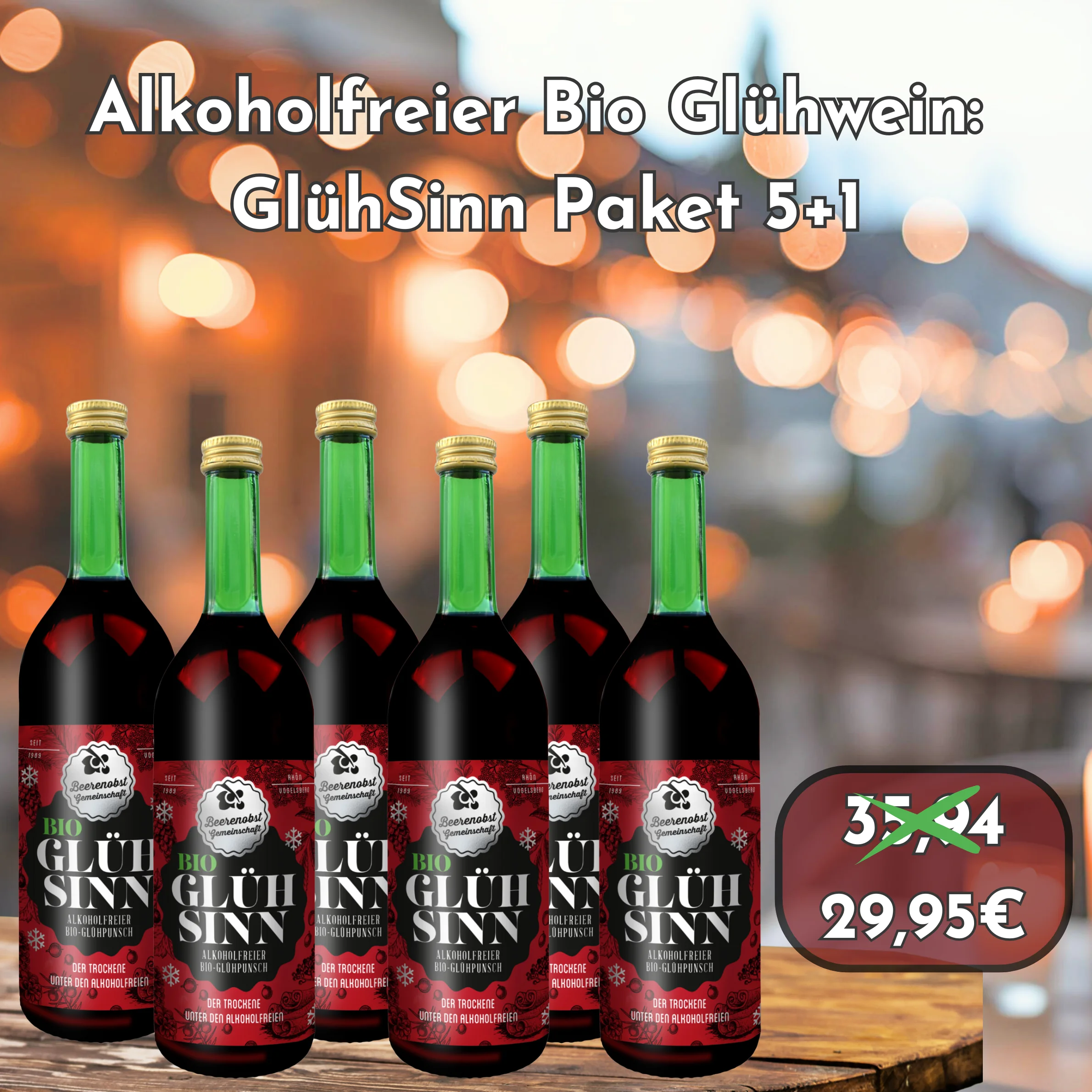 Alkoholfreier Bio-Punsch GlühSinn, Paket 5+1